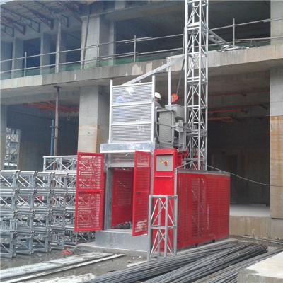 China SC200/200 0-33m/min Electric Factory Double Cage Construction Hoist for sale