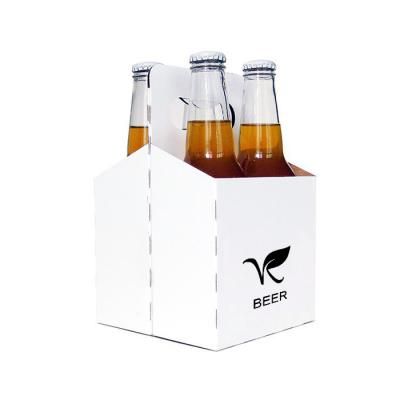 China Recycled materials custom logo printed 4 pack 6 pack wine beer bottle holder, cola and hot drink carrier, coffee takeout cup, cardboard food box packaging for sale