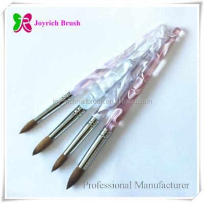 China NAIL Grip Acrylic Nail Art Brush Kolinsky Marblizing Acrylic Supplies for sale