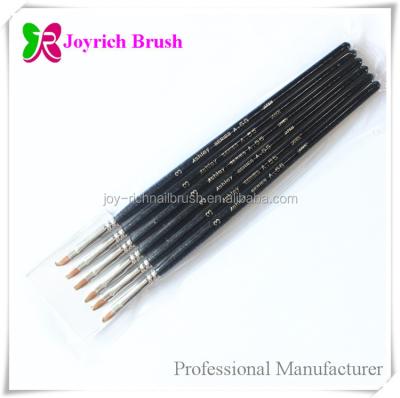 China Wholesale Flat Black Handle Nail Brush Nail Products Slide-on Gel Nail Brush for sale