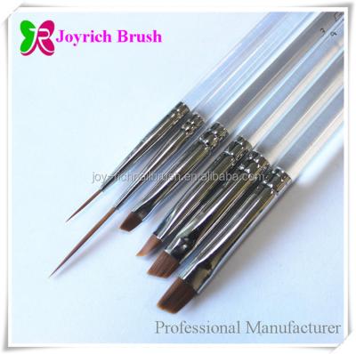 China NAIL Synthetic hair end finger nail profesional supplies nail art set brush strong for sale