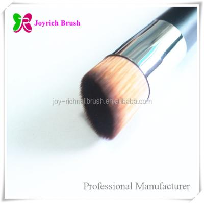 China Angular Blush Wood Handle Makeup Brush Supply Synthetic Concealer Black Paint Brush for sale