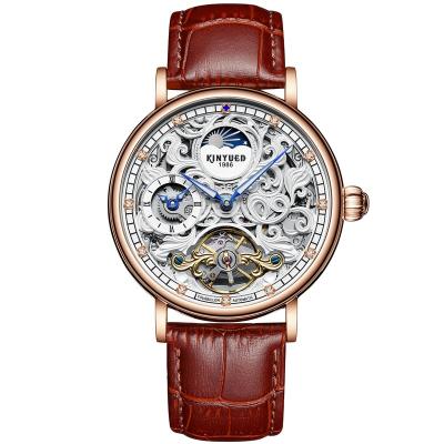 China Dropshipping Automatic Tourbillon Automatic Date Brand Luxury Men's OEM Mechanical Watch for sale