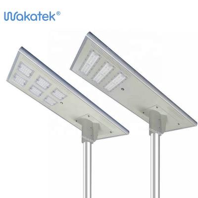 China ROAD WAKATEK 60W solar panel street light street light pure white solar garden and led street lighting for sale