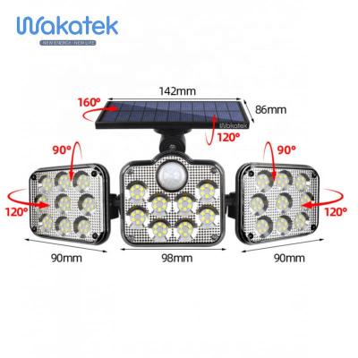 China WAKATEK Garden Solar Garden Lighting Outdoor Sale Energy Saving Solar Wall Lights Outdoor for sale