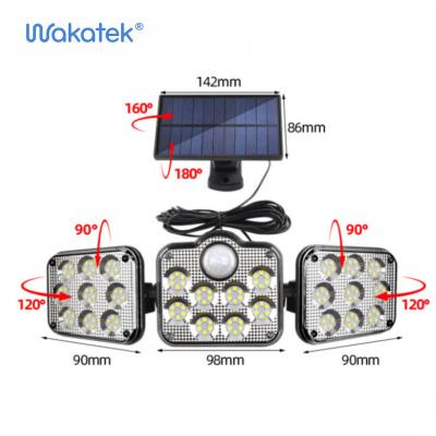 China WAKATEK 20w Modern Outdoor Waterproof Light Fixtures Outdoor Lights Led Outdoor Solar Garden Lights,Solar Motion Sensor Light for sale