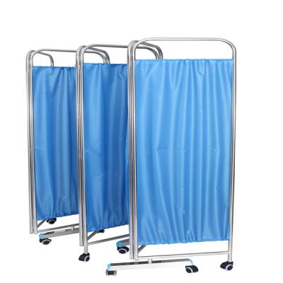 China Wholesale Hospital Medical Ward Screen Folding Stainless Steel 4 Folds With Different Colors for sale