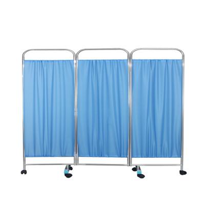 China China Manufacturer Stainless Steel Medical Folding Screen 3 Section Folding Curtain Screen for sale