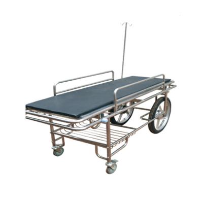 China ICU Traditional Cheap Price First Aid Stretcher Car Ambulance Stretcher Bed Stainless Steel Flat Car Trolley Medical Rescue Car for sale