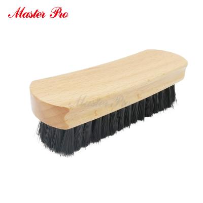 China Master M71063 Soft Synthetic Wood Auto Soft Synthetic Hair Hair+Beech Leather Car Brush For Cleaning Auto Seats With Premium Beech Wood Handle for sale