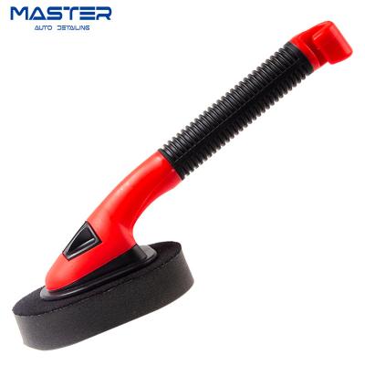 China Plastic+Foam Master M71010 Auto & Car Tire Trim Waxing Shine Applicator Pad With Handle Tire Detailing Sponge Brush for sale