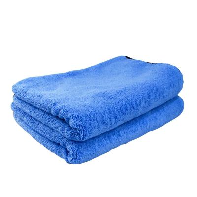 China Microfiber Master M71105 65x90cm Extra Large 500GSM Super Absorbent Blue Color Shorts And Detailing Long Pile Car Wash Microfiber Towel for sale