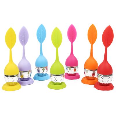 China Viable Cute Leaf Tea Infuser Silicone Tea Strainer Non-Toxic Tea Bag For Brewing Device Filter Kitchen Tools for sale