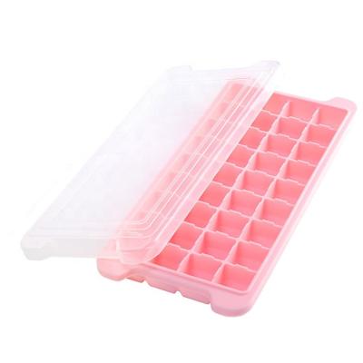 China Sustainable Silicone Ice Cubes For 24 And 36 Cold Storage Compartments , Food Grade Silicone Ice Mold With Tray for sale