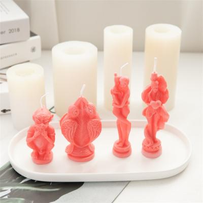 China DIY Simple Sustainable Embrace Family Candle Silicone Mold Love Couples Portrait Aromatherapy Candle Mold for sale