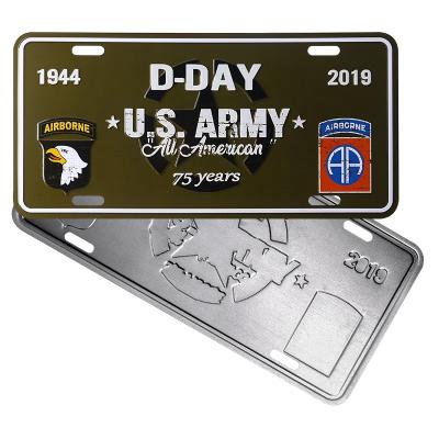 China Souvenir Wholesale USA Embossed Aluminum License Plate for sale