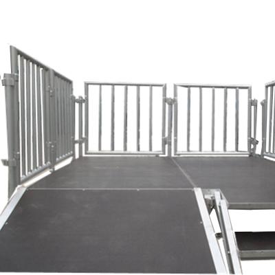 China China 20 years events showcase factory safe high quality playwood aluminum step railing for sale