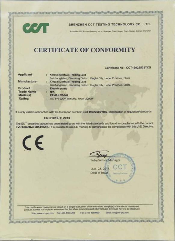 CE - Xingtai Dashuai Trading Co., Ltd.