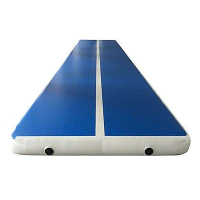 China 1.2mm DWF (double wall fabric) 8m pro price inflatable air track trampoline gym air block air track mat house set for sale