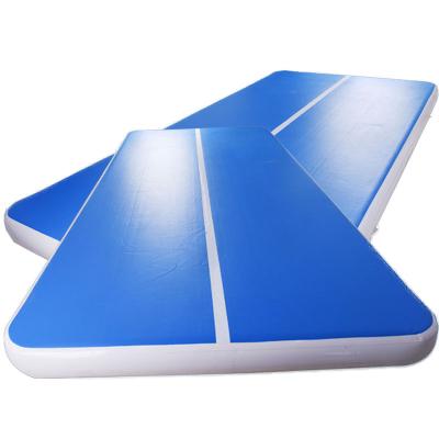 China 1.2mm DWF (double wall fabric) 10ft/13ft/16ft/20ft inflatable gymnastics air track tumbling mat with electric compressor for sale