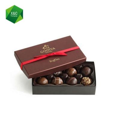 China Handmade Custom Printed Luxury Chocolate Truffle Packaging Gift Paper Boxes for sale