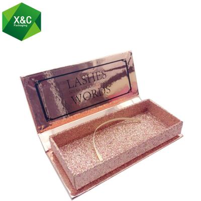 China Recyclable Customized Faux Luxury Cosmetic False Eyelash Case Magnetic Paper Boxes for sale