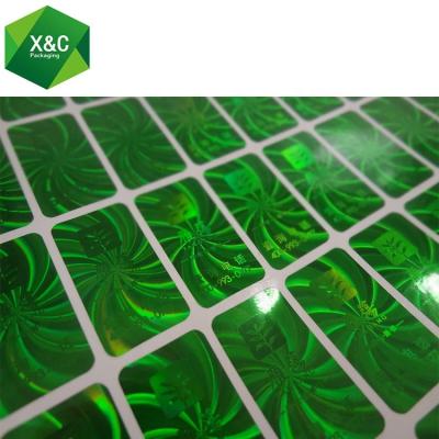 China High Quality Green Hologram Laser Tamper Proof Custom Stickers for sale