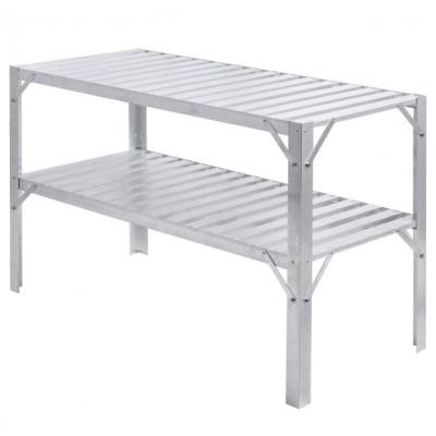 China Glass Custom Design Aluminum Display Bench Aluminum Factory Table Benches For Greenhouse for sale