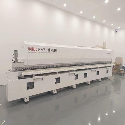 China FULLY AUTOMATIC SEMI PASS JC PULL FREE INTEGRATED EDGE BANDING MACHINE for sale