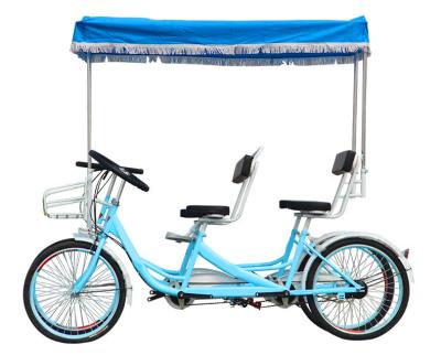 China Outlet 2 Person Tour Factory Guided Surrey Bike Tandem Bicycle for sale