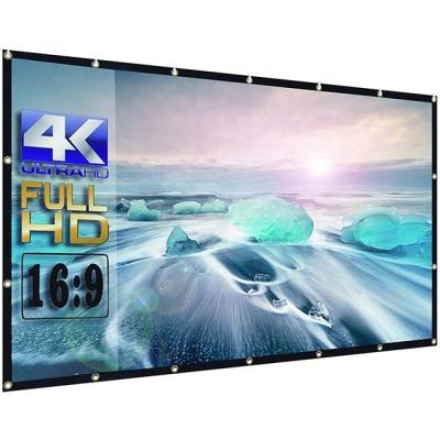 China Factory Wholesale High Quality Portable Single Wall Mounted 16:9 ALR Projector OEM/ODM 100 Screen For Home Theater for sale