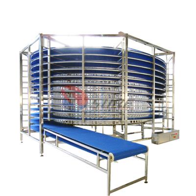 China Stainless Steel Ambient Spiral Cooler Reliable  Durable spiral cooling conveyor for sale