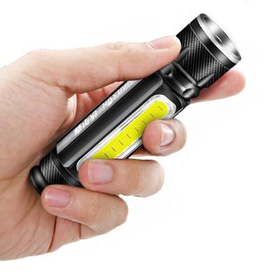 China Factory New Product COB06 10W Mini Torch Light USB Tail Magnet 3 Modes Side Light Rechargeable Flashlight for sale