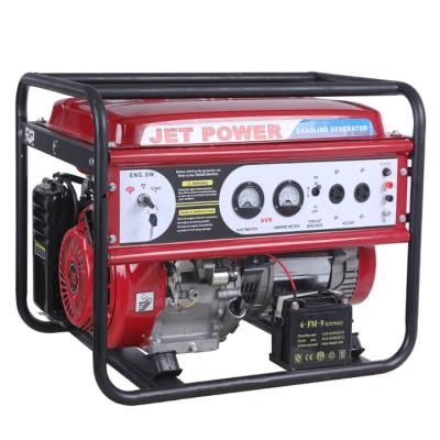 China Gasoline Gasoline Generator Set For Home Max Rate Power 6kw Power 7kw Copper Wire JET Series Gasoline Generator for sale