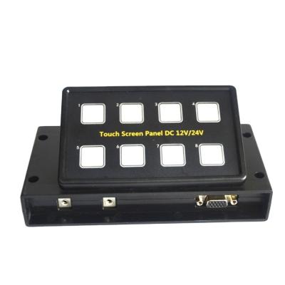 China 12V 24V 8 Gang Offroad Touch Screen Switch Panel ON/OFF For Universal Car for sale