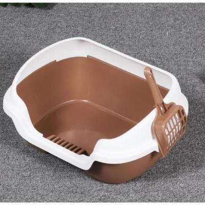 China Multicolor PET Open Cat Litter Tray Large Opening Litter Tray for sale