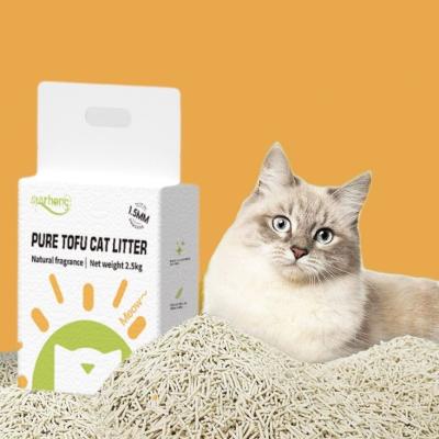 China BSCI MSDS Bulk Tofu Cat Litter 1.5mm Small Size Tofu Litter Sand for sale