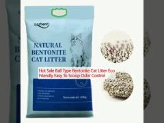 Hot Sale Ball Type Bentonite Cat Litter Eco Friendly Easy To Scoop Odor Control