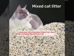 Customized Ultra Absorbent Mixed Cat Litter Fast Clumping Natural Dust Free