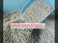 Sustainable Deodorizer Bentonite Cat Litter Sand Dust Free Super Absorbency