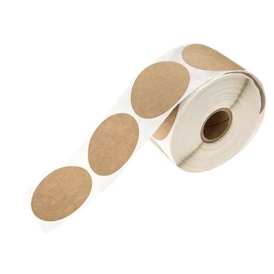 China Factory Custom Wholesale Waterproof Vinyl Roll Self Adhesive White Brown Waterproof Printing Paper Stickers Packaging Label for sale