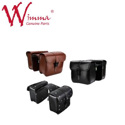 China Motorcycle Saddle Tail Bag Custom PU Leather Detachable Backseat Side ISO9001 for sale