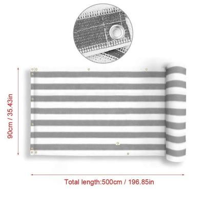 China HDPE Virgin HDPE Balcony Screen UV Stabilized Balcony Blinds Striped Colorful Decorative Privacy Screen for sale