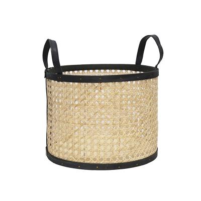 China Viable Indonesian Rattan Woven Household Storage Basket Sundries Storage Bonsai Flower Basket for sale