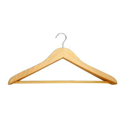 China Custom Coat Hangers Mens Cloths Clothing Solid Wood Logo Hangers Eco-friendly Material Suit For Clothes for sale