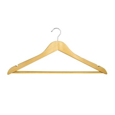 China OEM Eco-Friendly Material Wooden Suit Hangers With 360-Degree Rotatable Hook - Wooden Hangers With Shoulder Grooves for sale