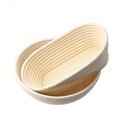 China Viable Handmade Rectangle Bread Proofing Basket Rattan Bowl Gift Baskets for sale