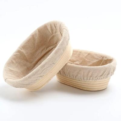 China Sustainable Wholesale Oval Bread Proofing Basket Bread Rattan Basket for sale