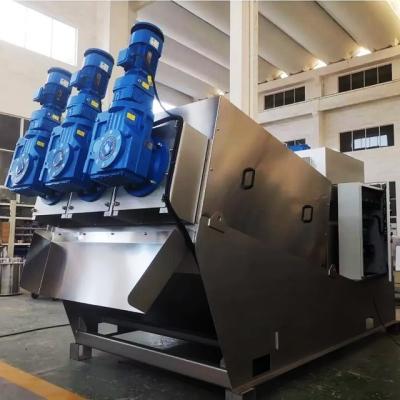 China Screw Press Sludge Dewatering Machine SS304 220V 380V Sludge Dewatering Unit for sale