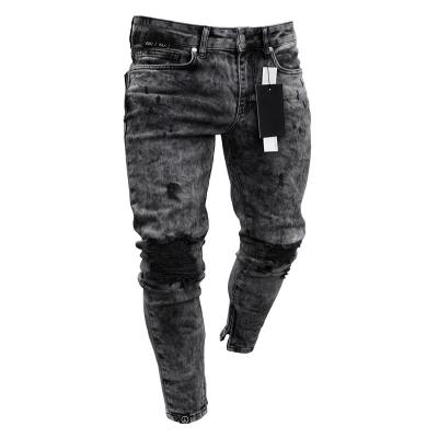 China QUICK DRY Mens Biker Jeans Ripped Skinny Motorcycle Pants Stretch Jeans for sale